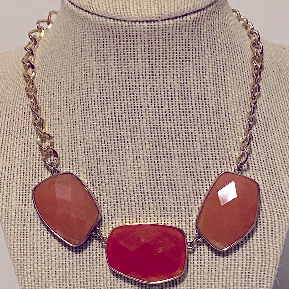 Pink and gold necklace